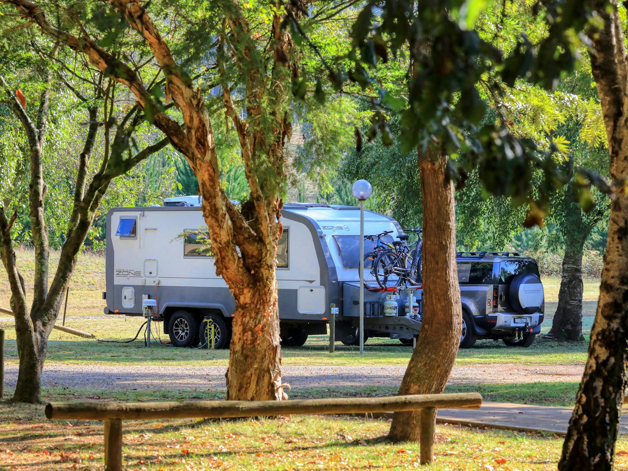 Large sites close to the pool, playground or bushland.
