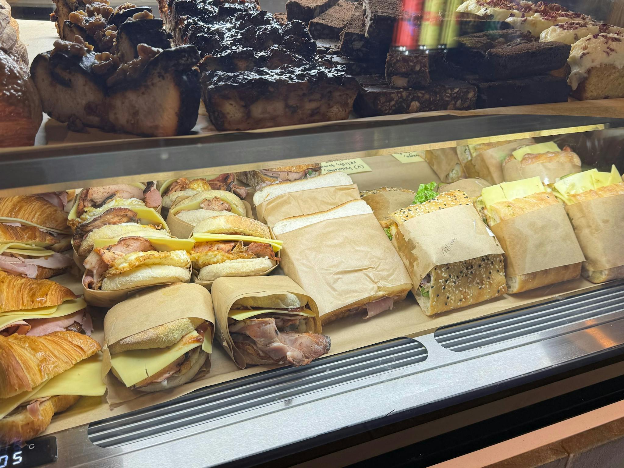 sandwiches in a cabinet