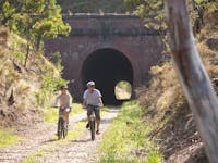 The historic Cheviot Tunnel is a key feature of the Tallarook to Mansfield Rail Line.