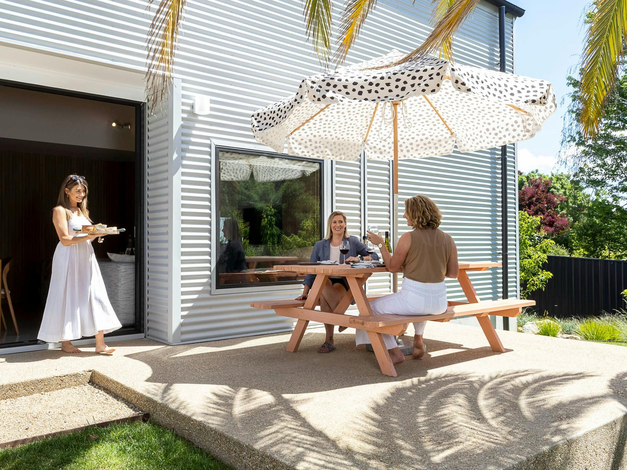 dining outside on the terrace