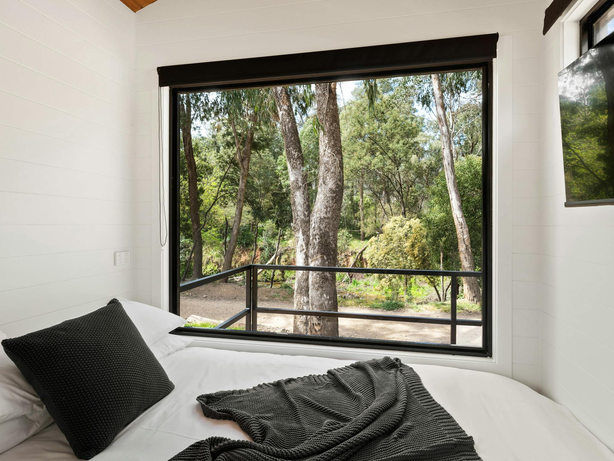 Tiny Home Bed with view