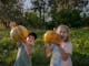 Kids visiting our Pumpkin Patch & Sunflower field in Summer