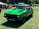Bright green coloured car