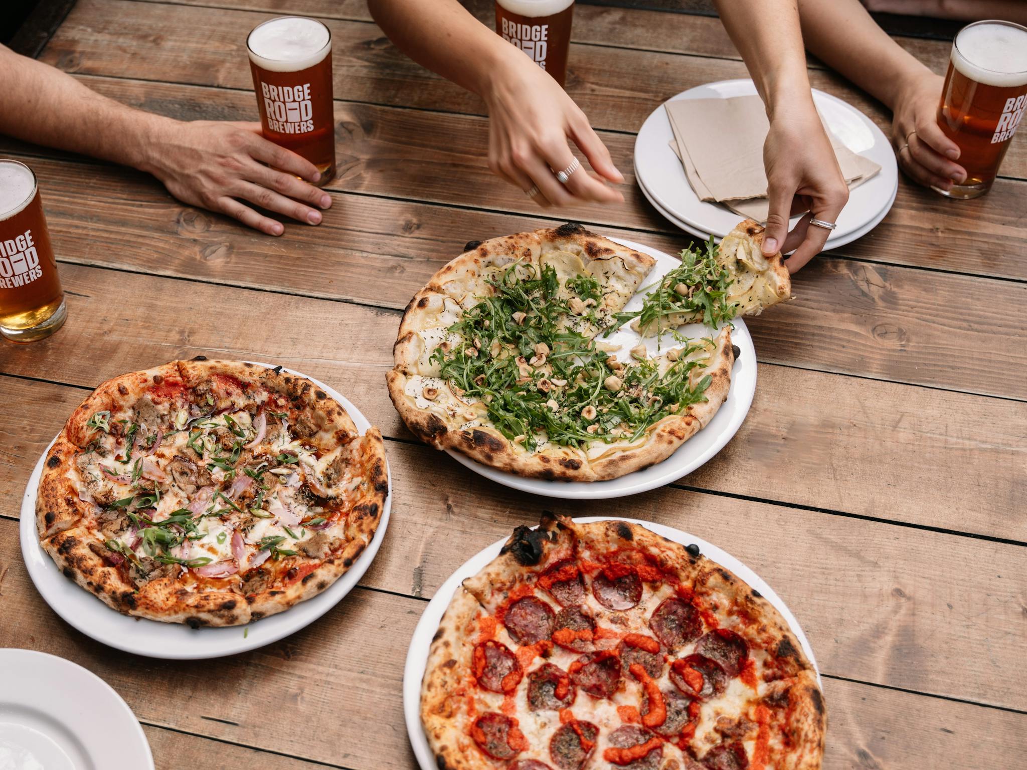 Pizza at Bridge Road Brewers