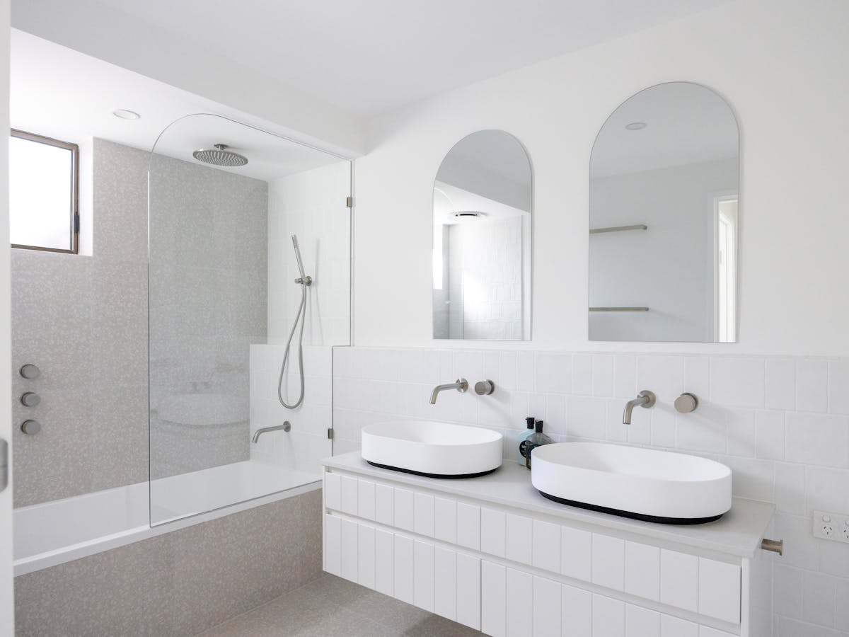 spacious bathroom