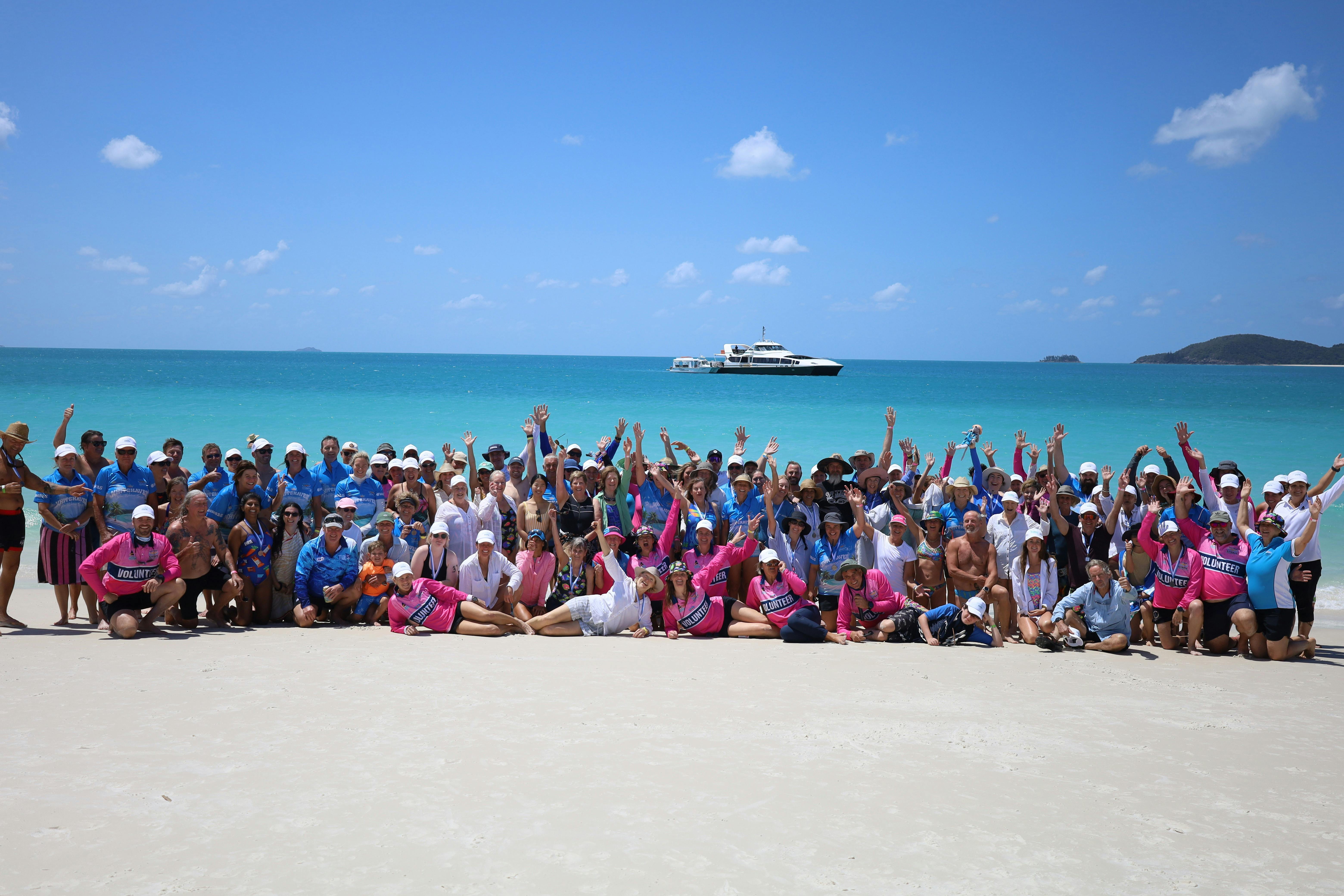 Group photo of all the participants at our second Whitehaven Open Water Swim 2025