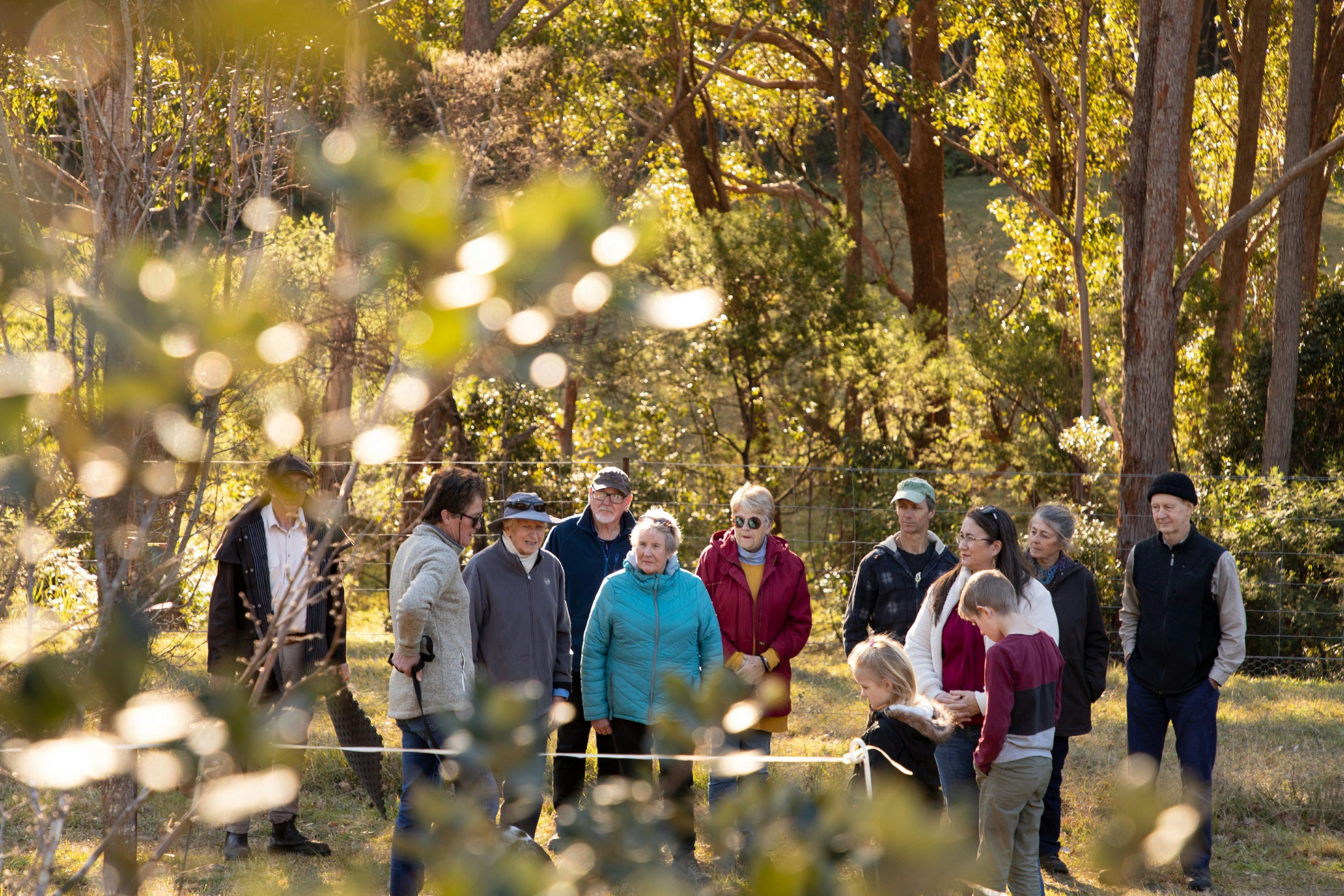 A group starting a truffle hunt