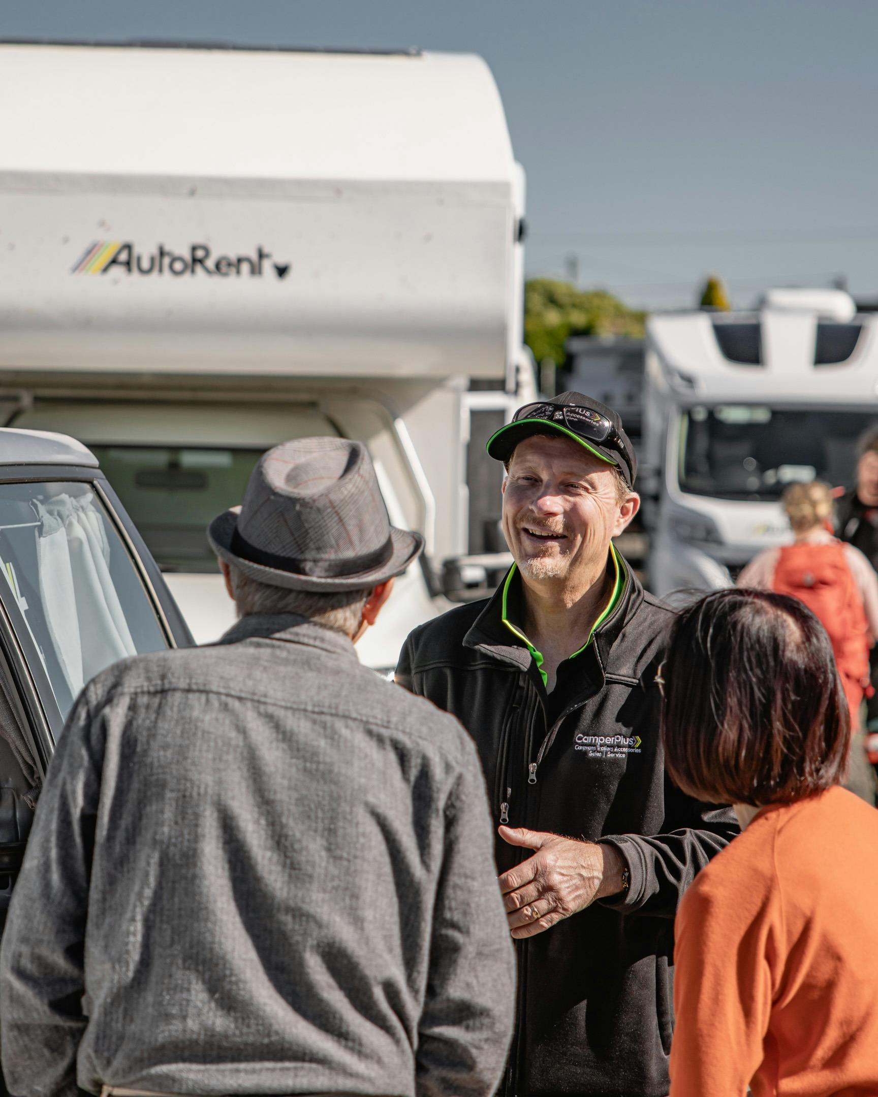 Andrew sending customers on their way.