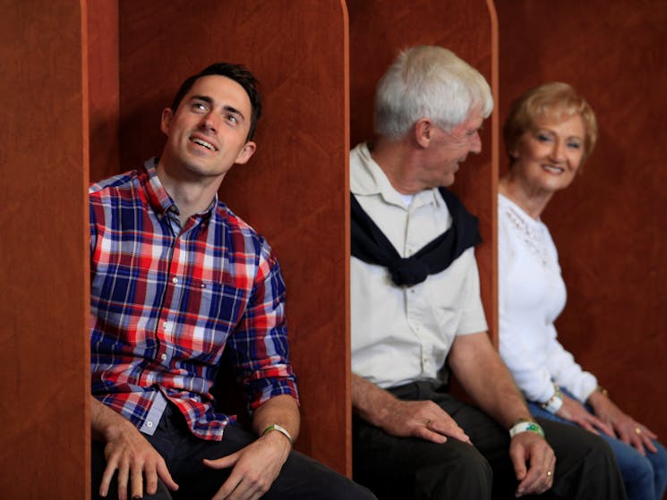 SCG Guided Walking Tour Visitors in SCG players change rooms