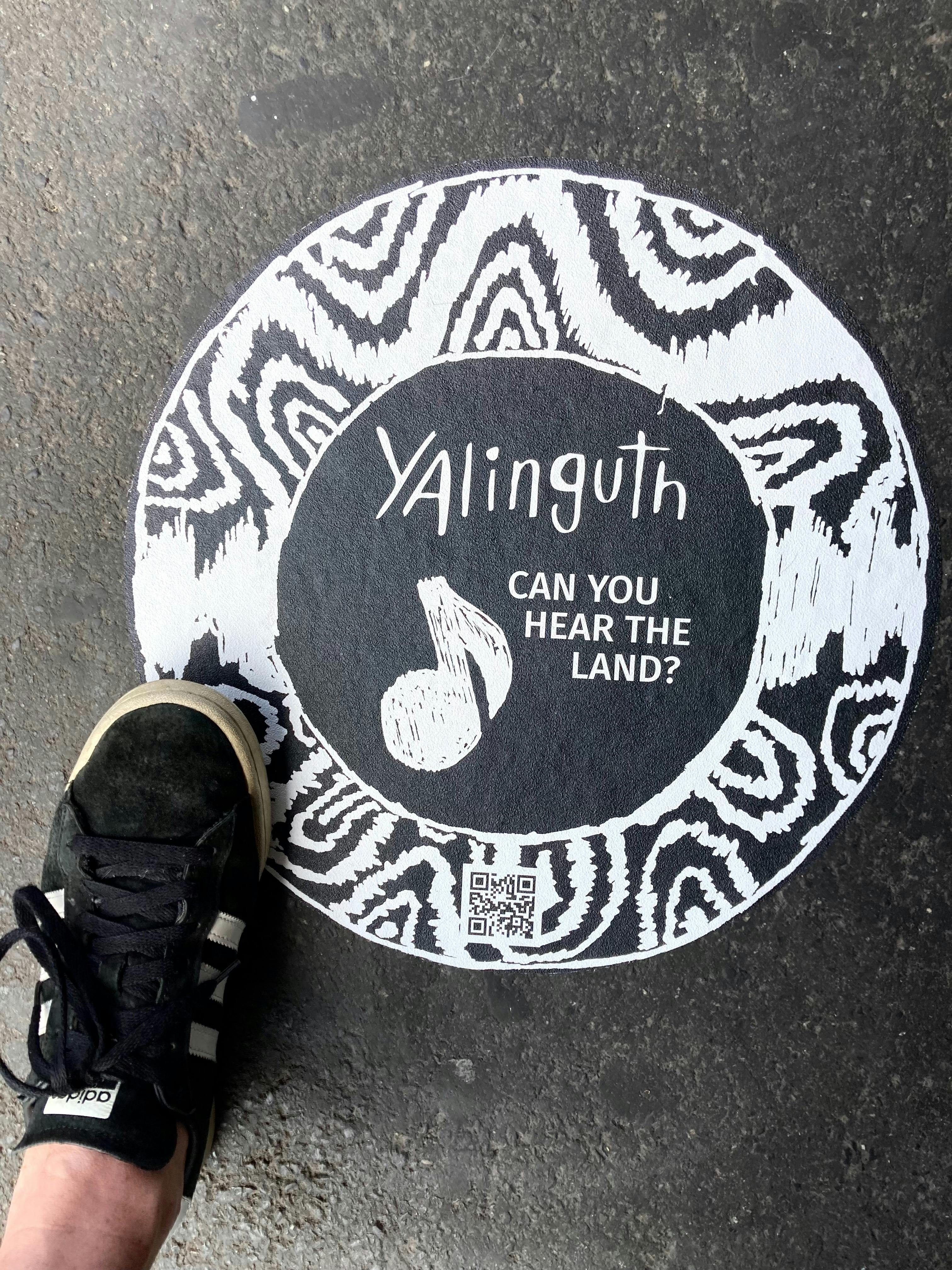 Yalinguth footpath decal found along and around Gertrude St, Fitzroy