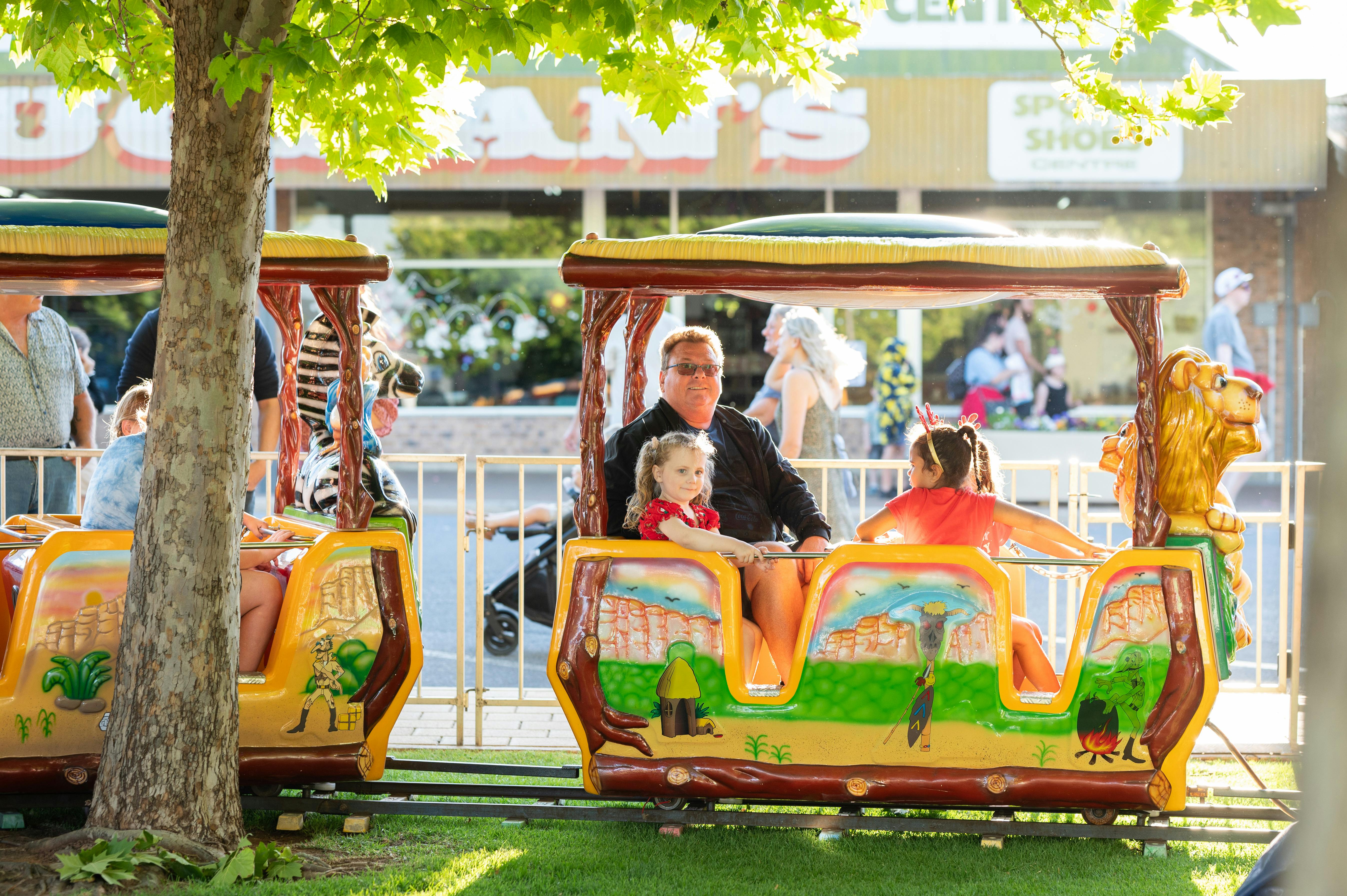 Children enjoying a train ride