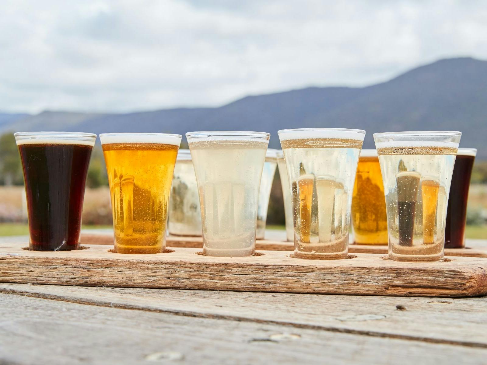 Hand crafted in house beer and cider paddle