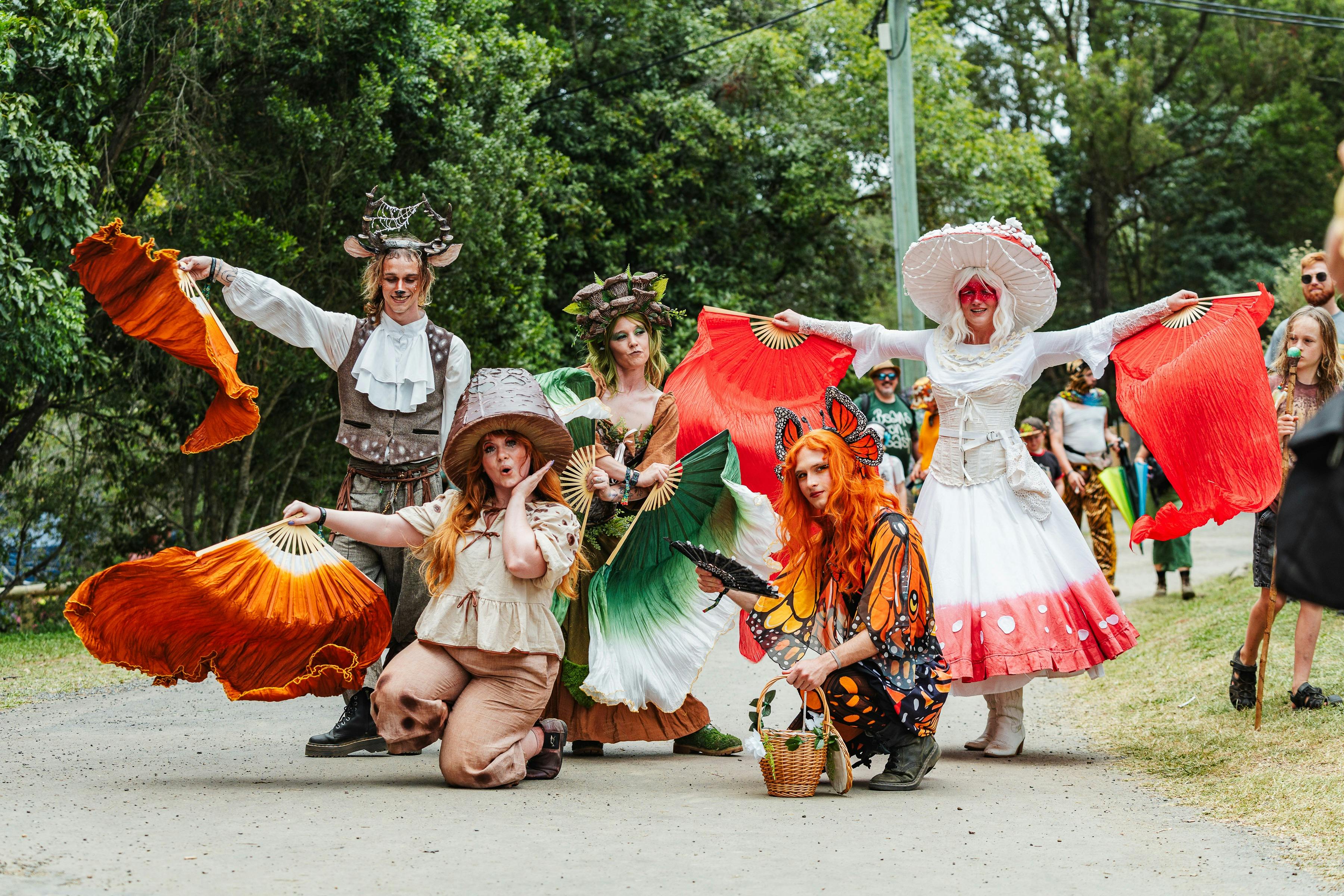 Your Forest Friends roving performers at Earth Frequency Festival.