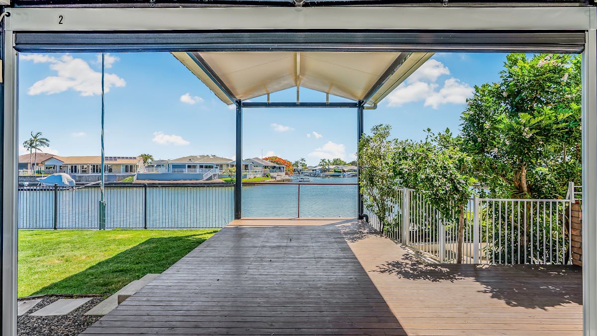 Outdoor area with canal view