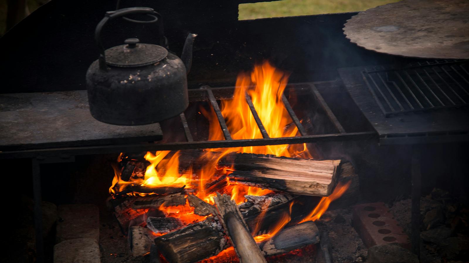 Crackling campfire