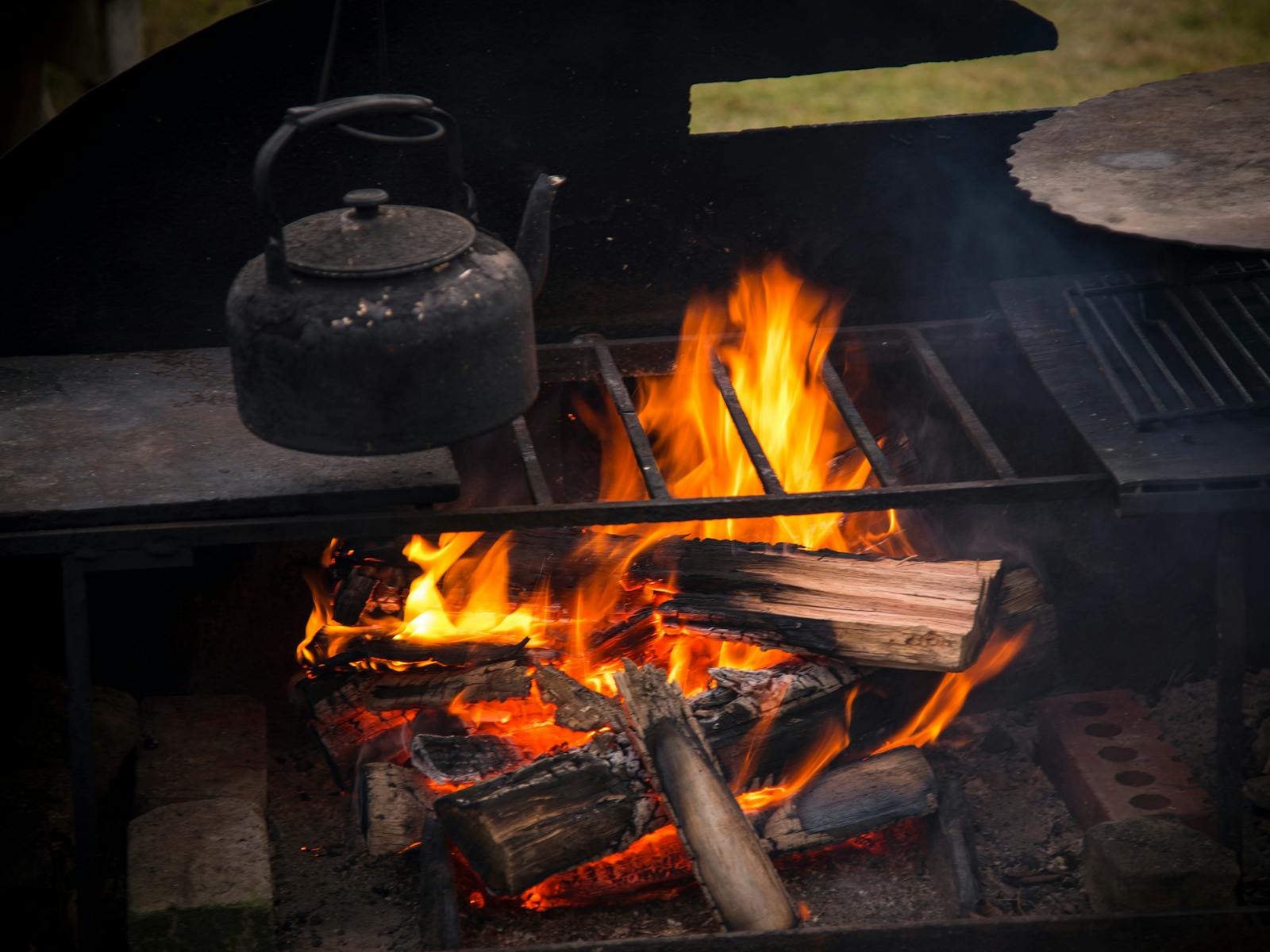 Crackling campfire