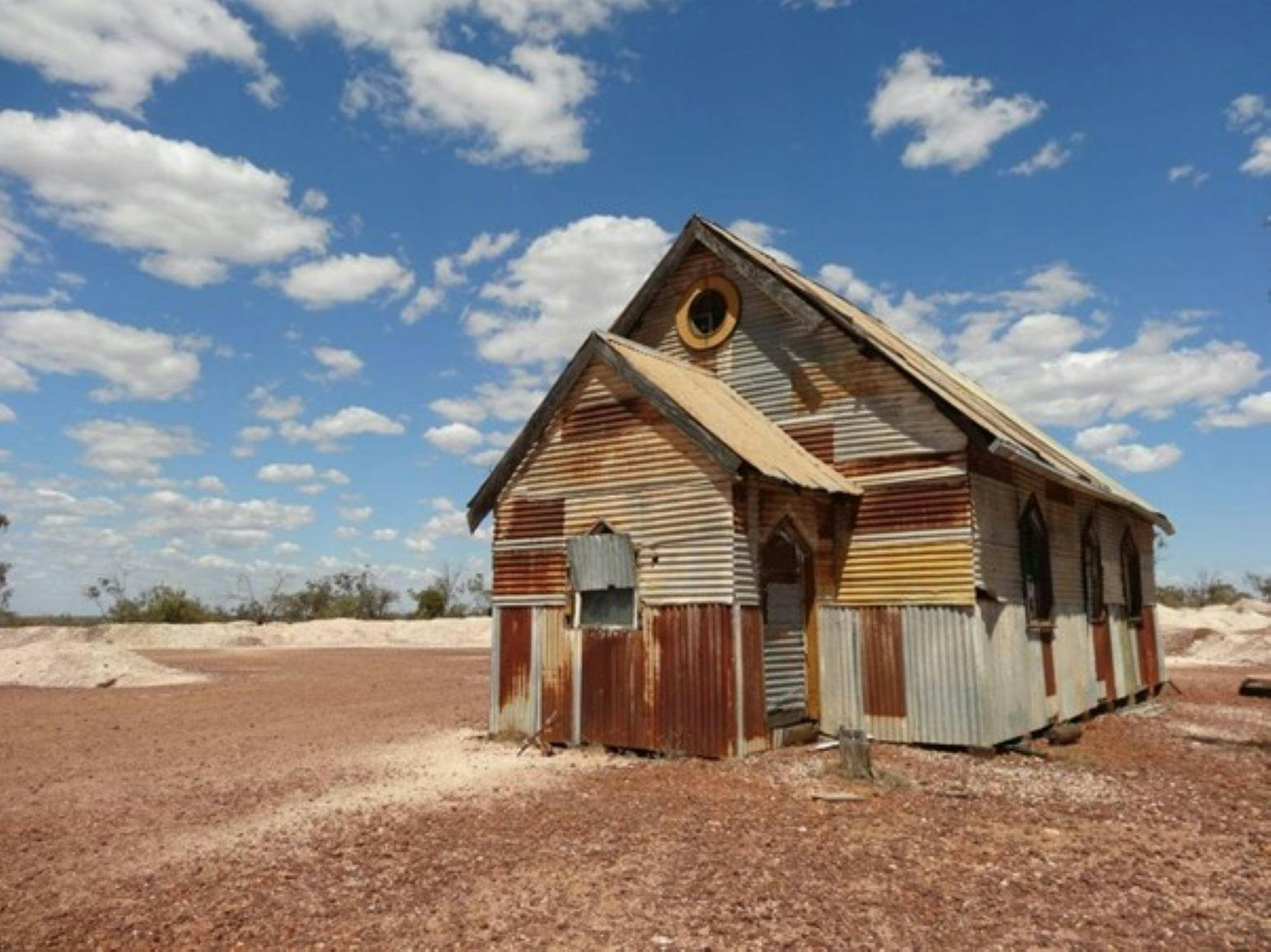 The Corrugated Iron Church, Lightning Ridge.