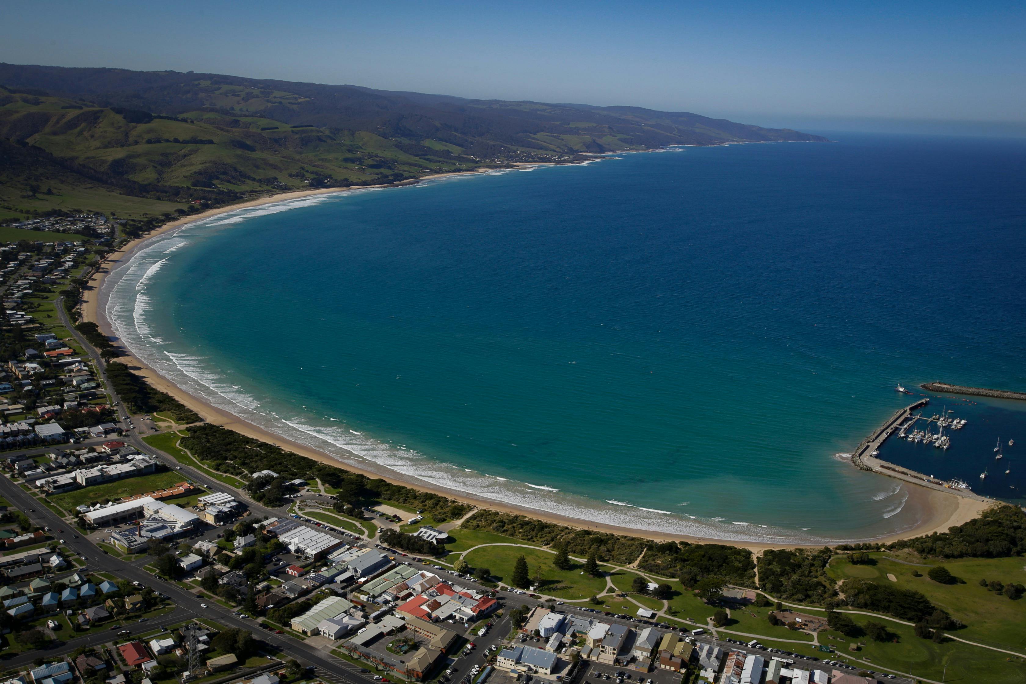 View over the bay from above