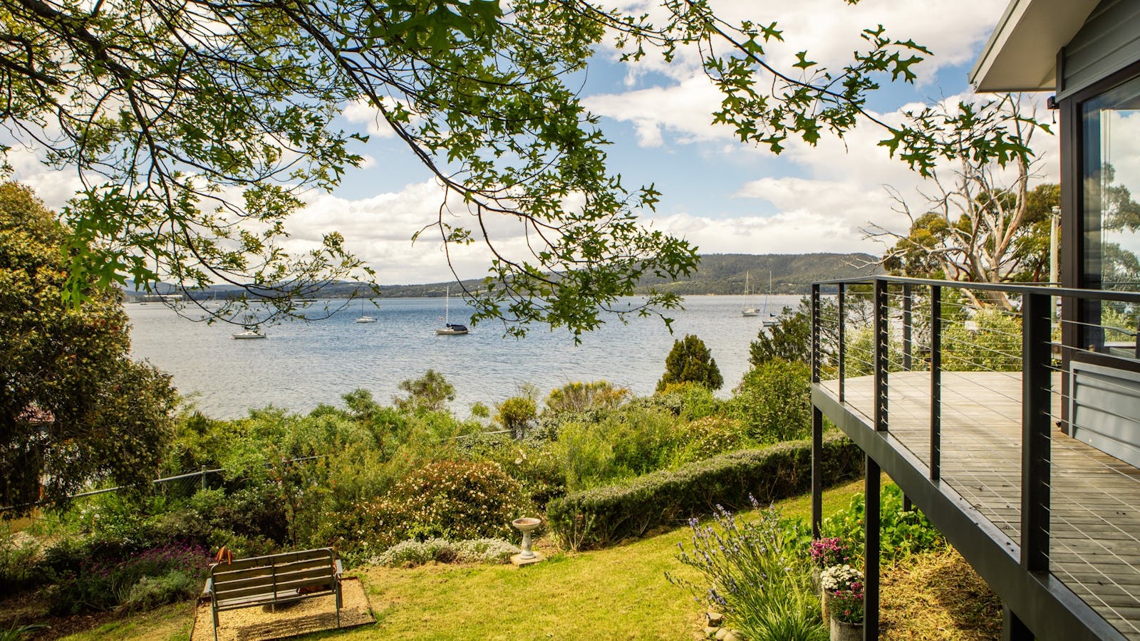 Garden and sea view from Deck - Master bedroom