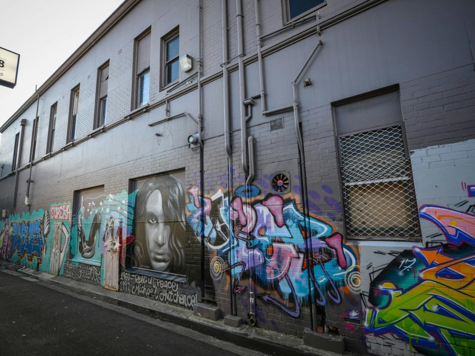 Colourful Graffiti on back wall