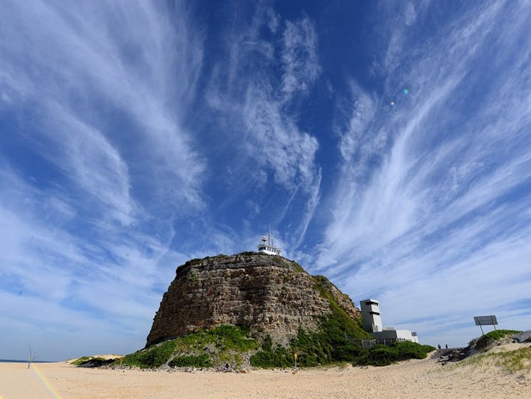 Headland with streaky clouds