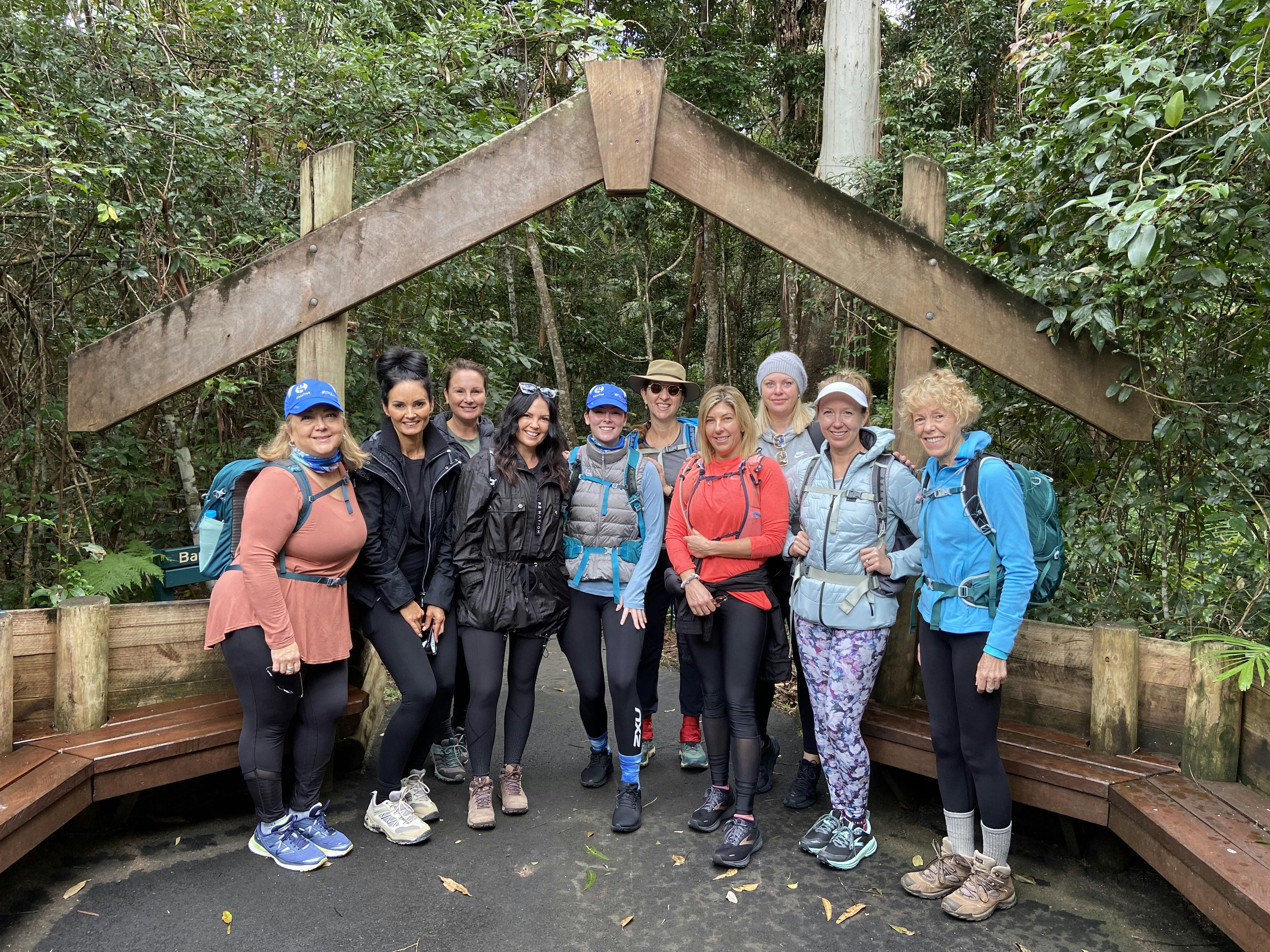 Women at start of walking trail in the Sunshine COast Hinterland