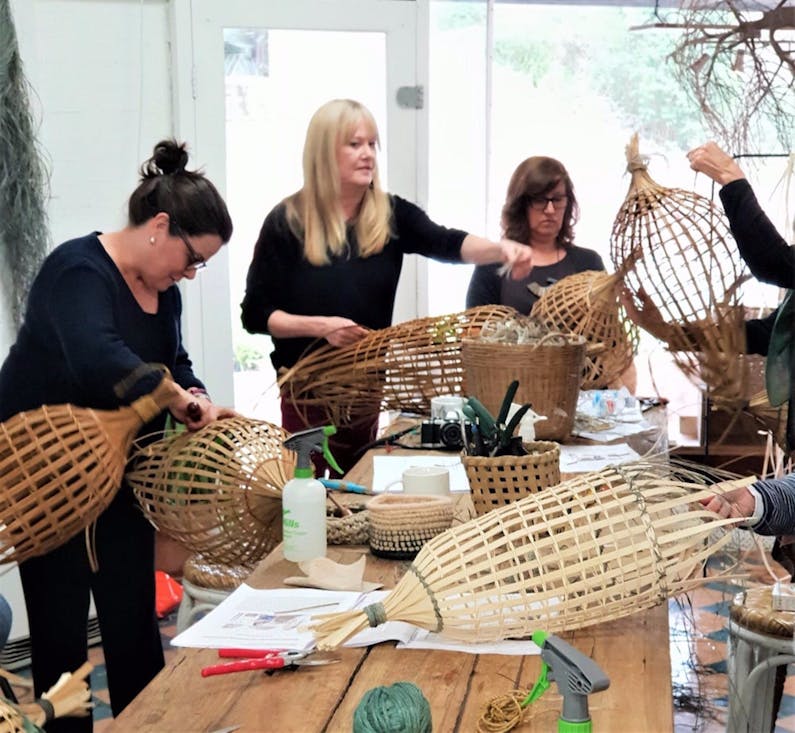 Image of the event 'Fish Trap Lampshade Weaving'