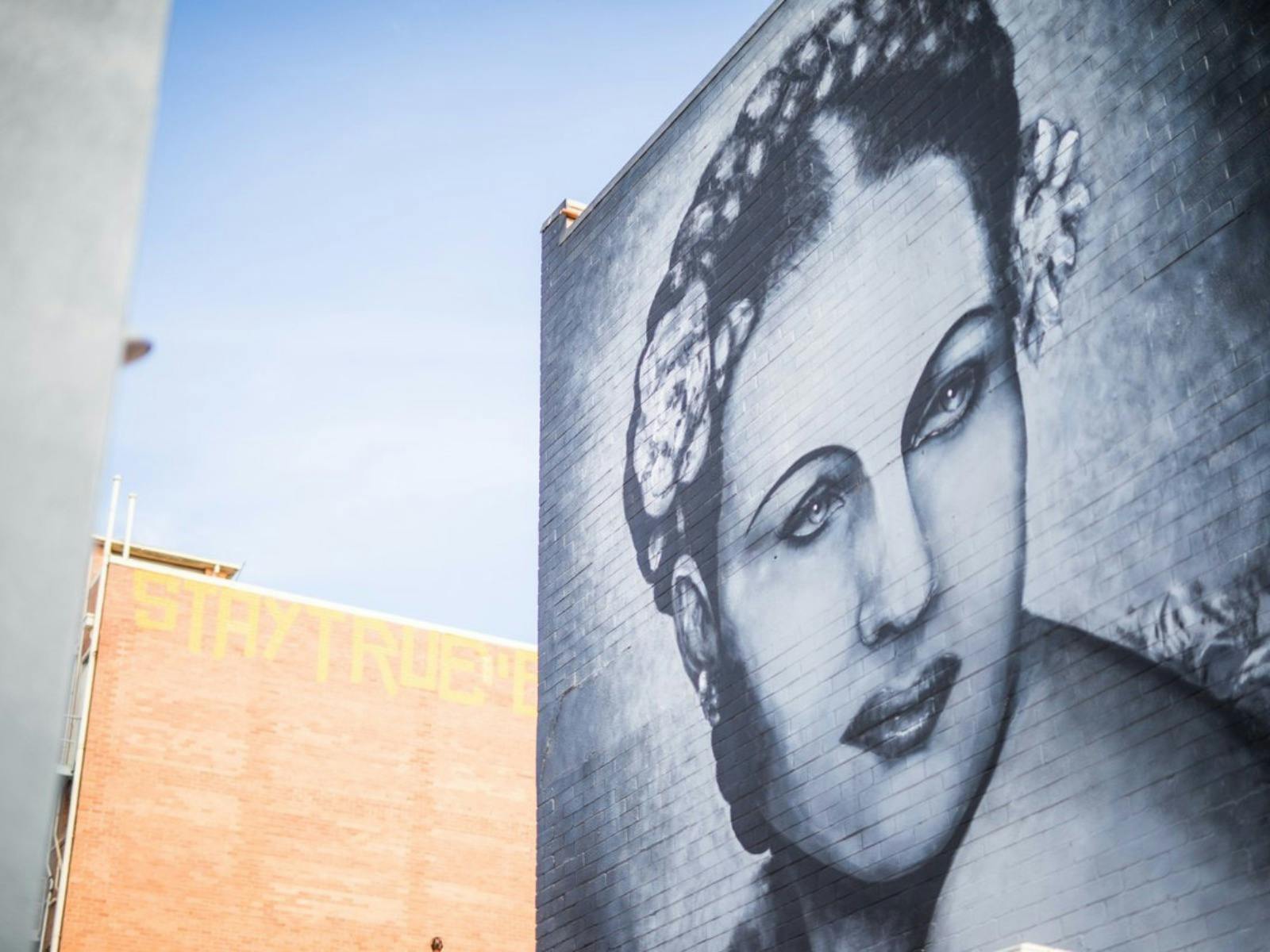 Large wall painting of women