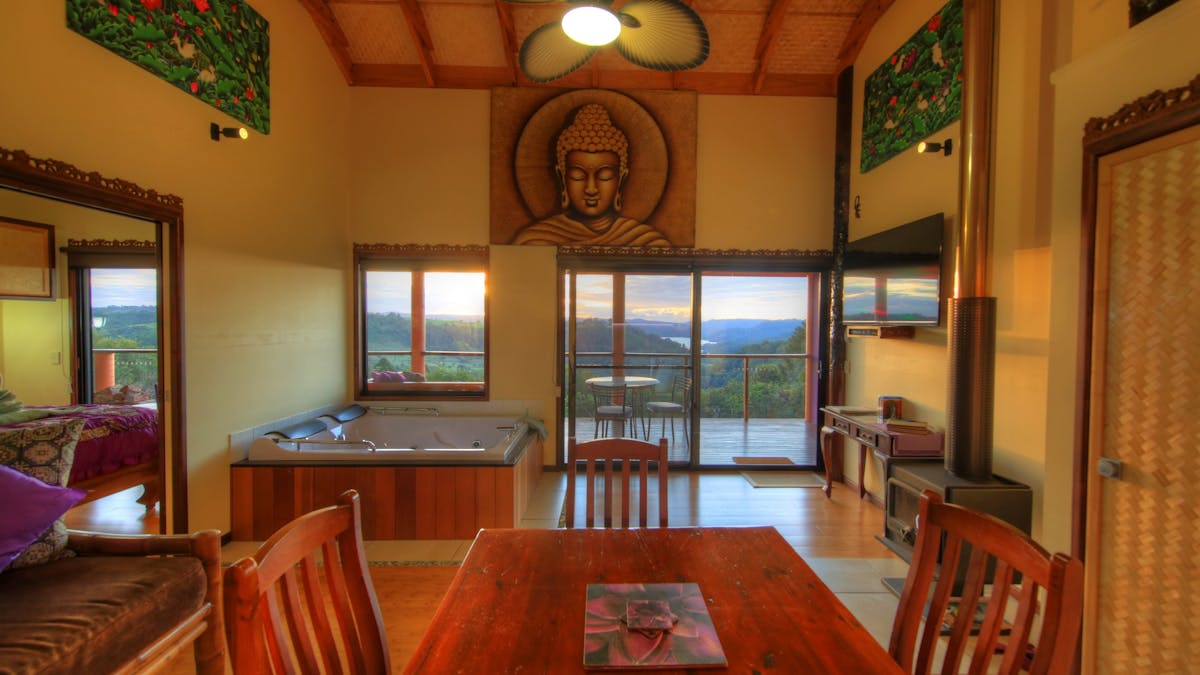 Nusa Dua Villa, internal photo, kitchen, dining room, spa, day bed television