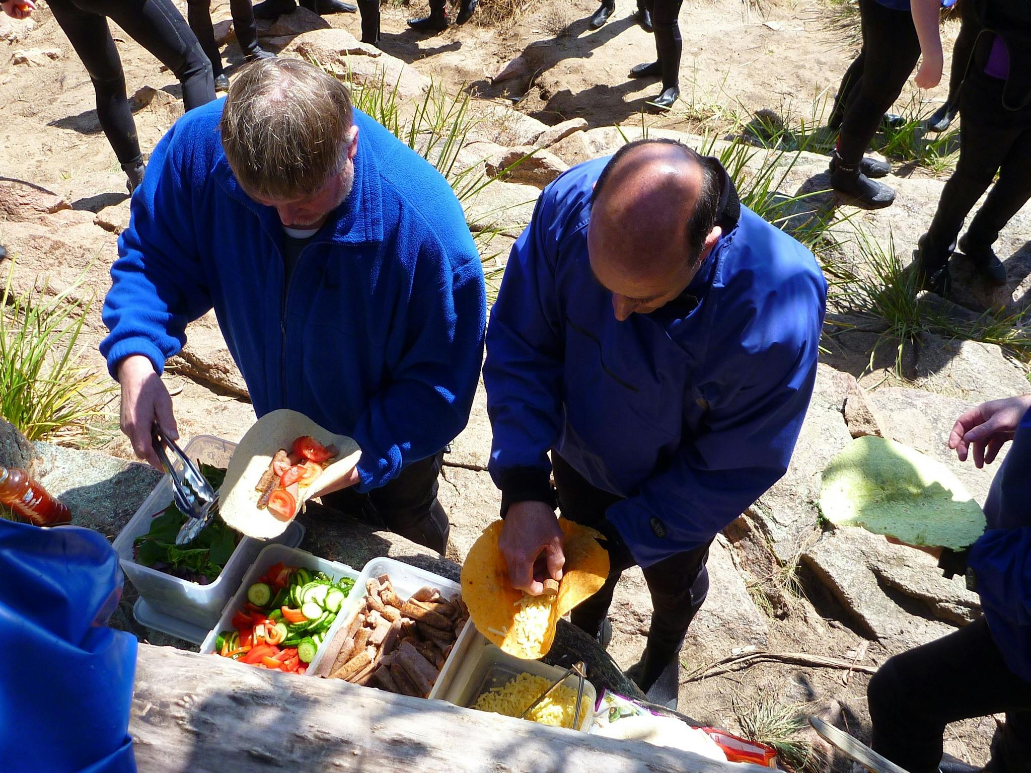 Lunch on the Mitta river banks