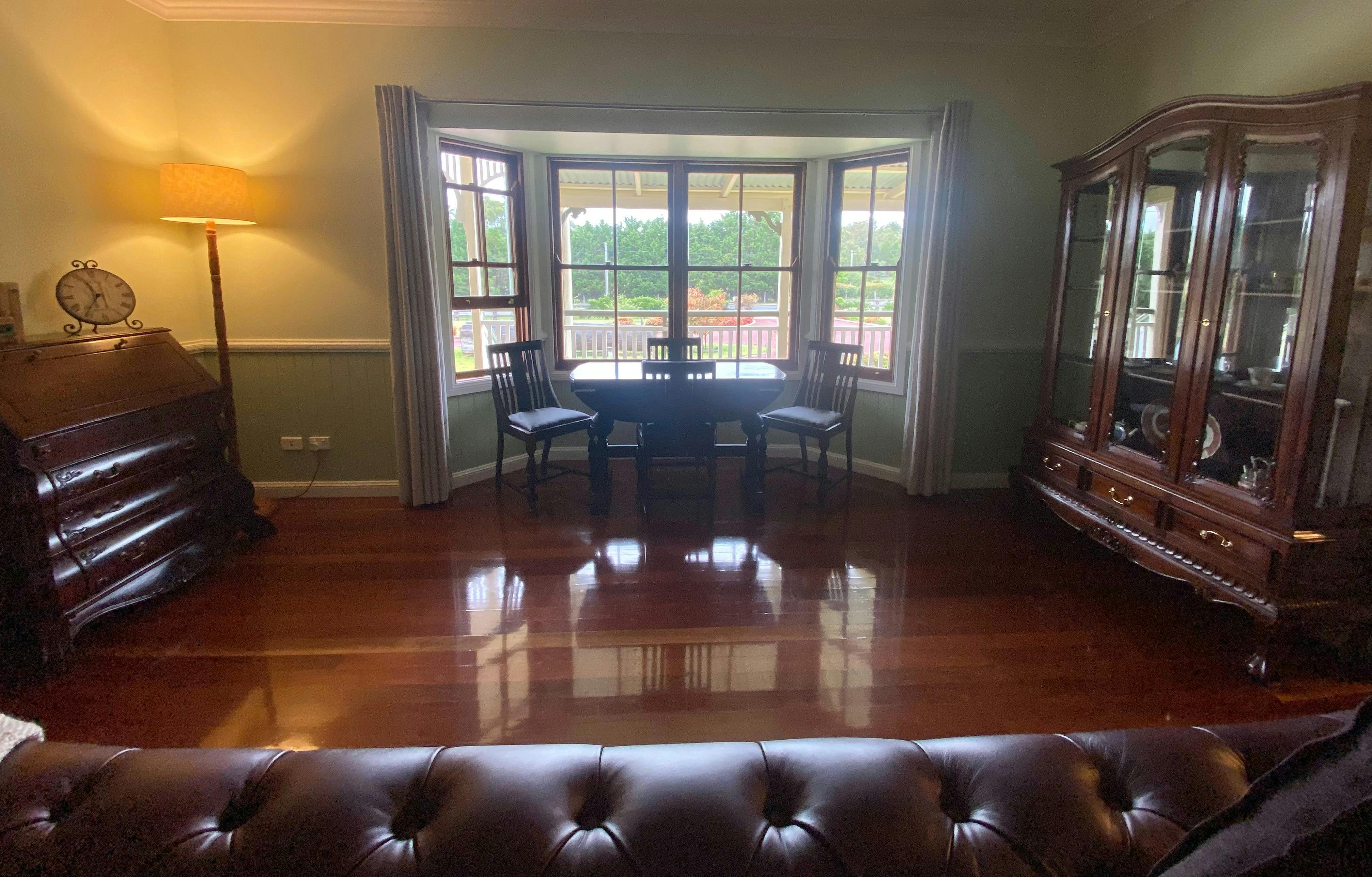 Bay window in lounge room