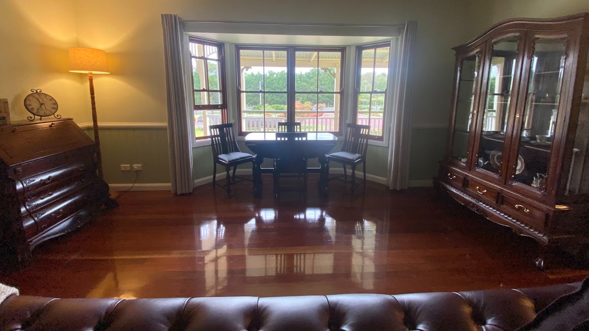 Bay window in lounge room