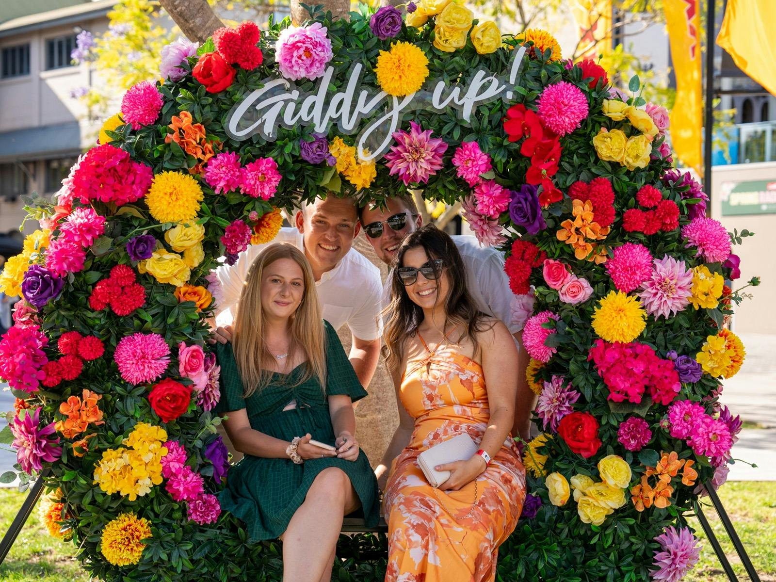 Patrons in Wreath at Queensland Cup Raceday