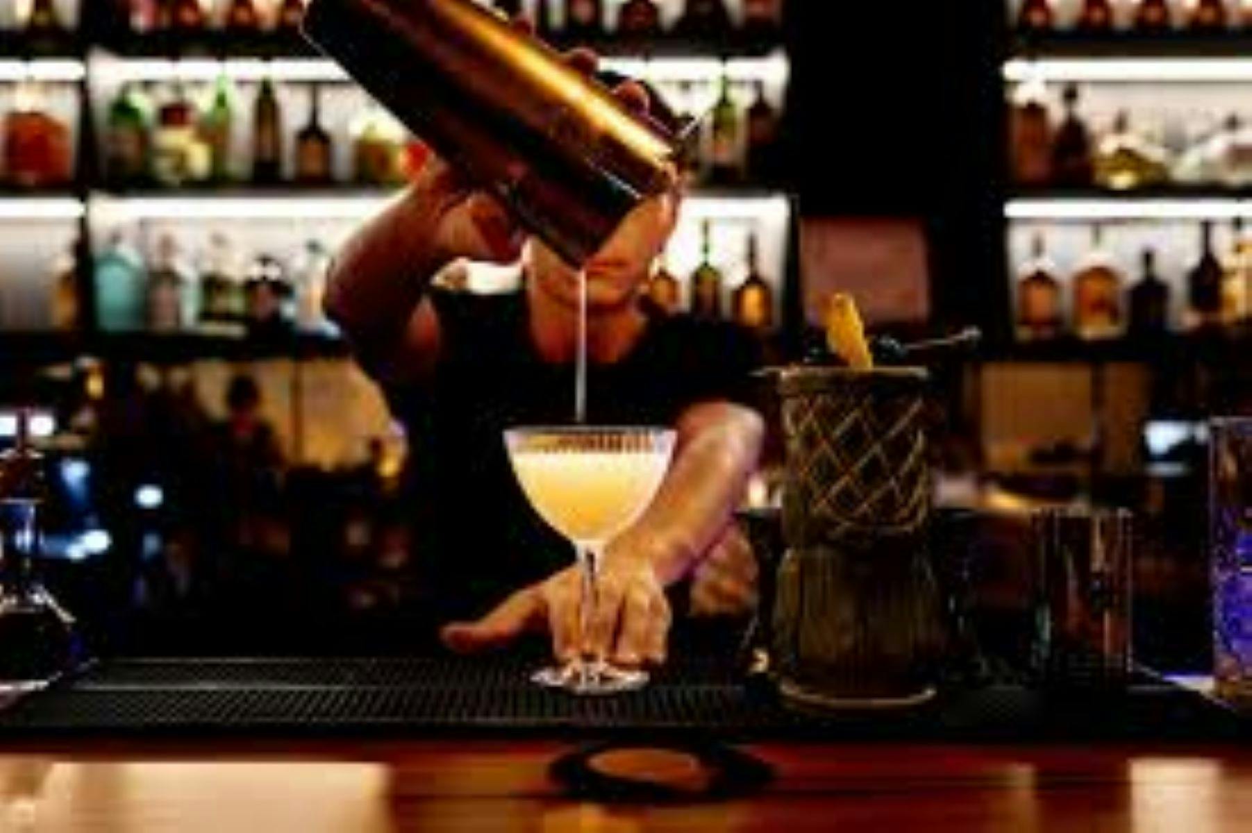 Bartender and his cocktail at Broome Closet during the Broome and Around Treasures of Broome Tour