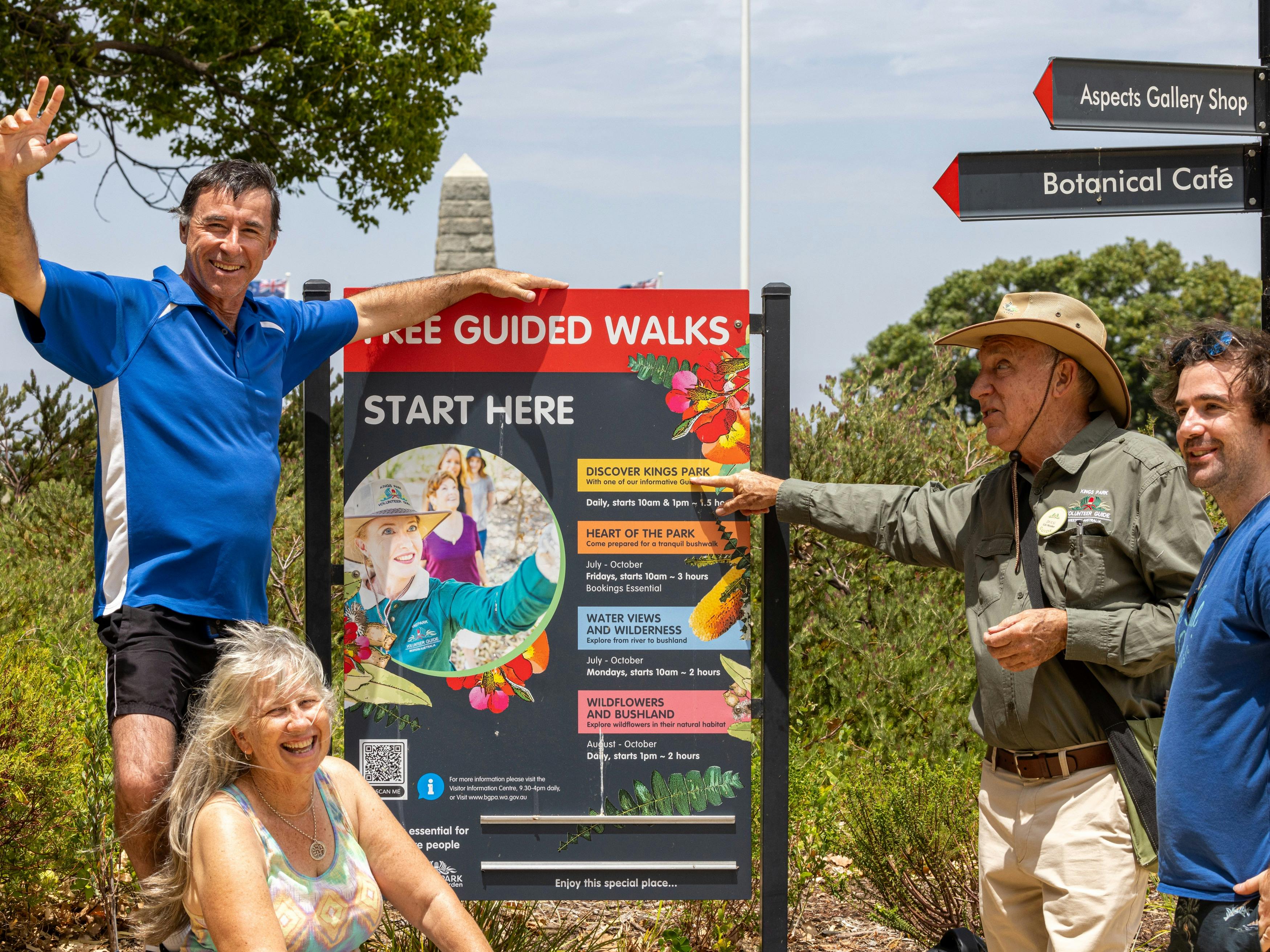 Free guided walks in Kings Park are fun