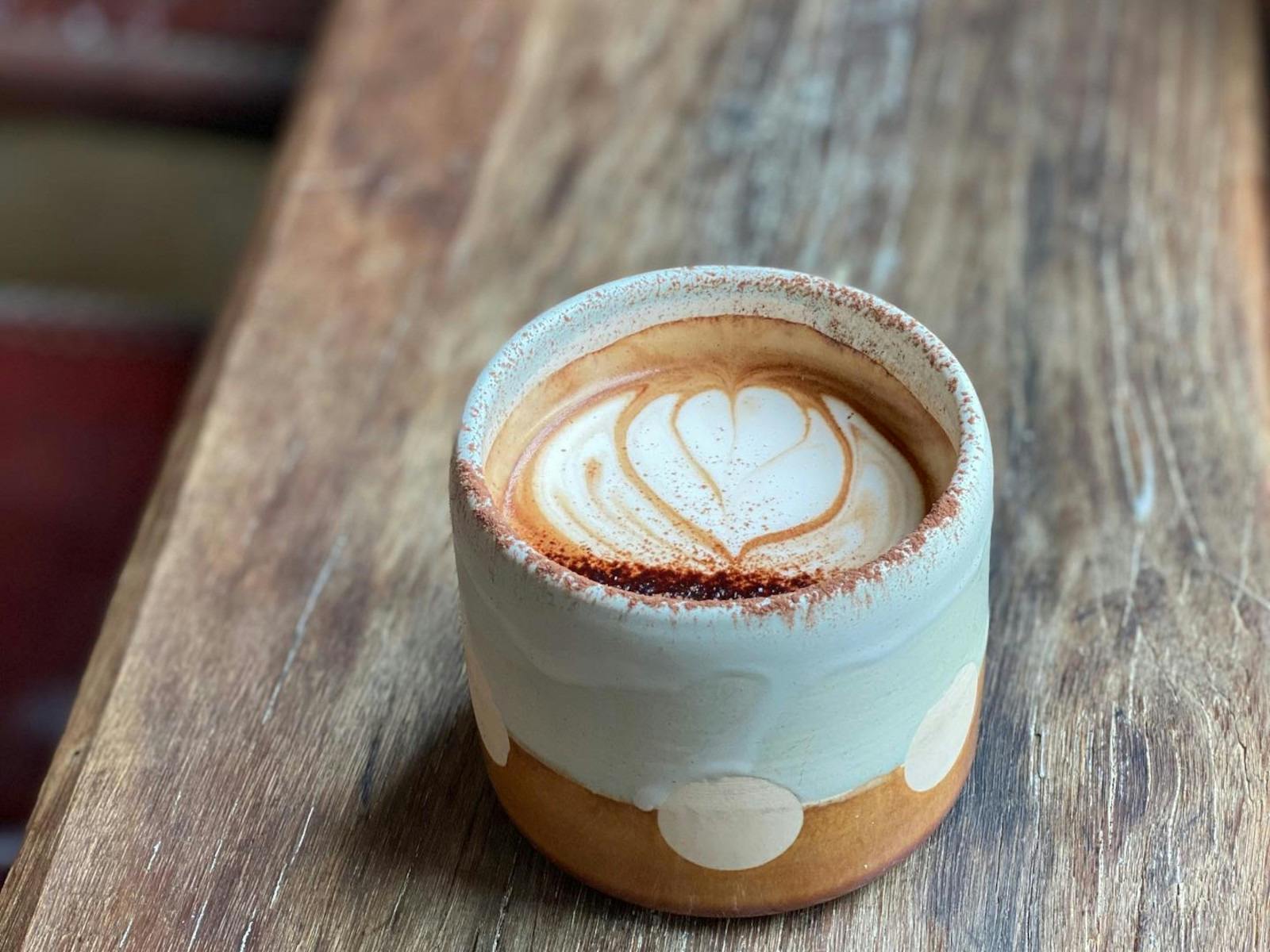 coffee in a cute ceramic mug