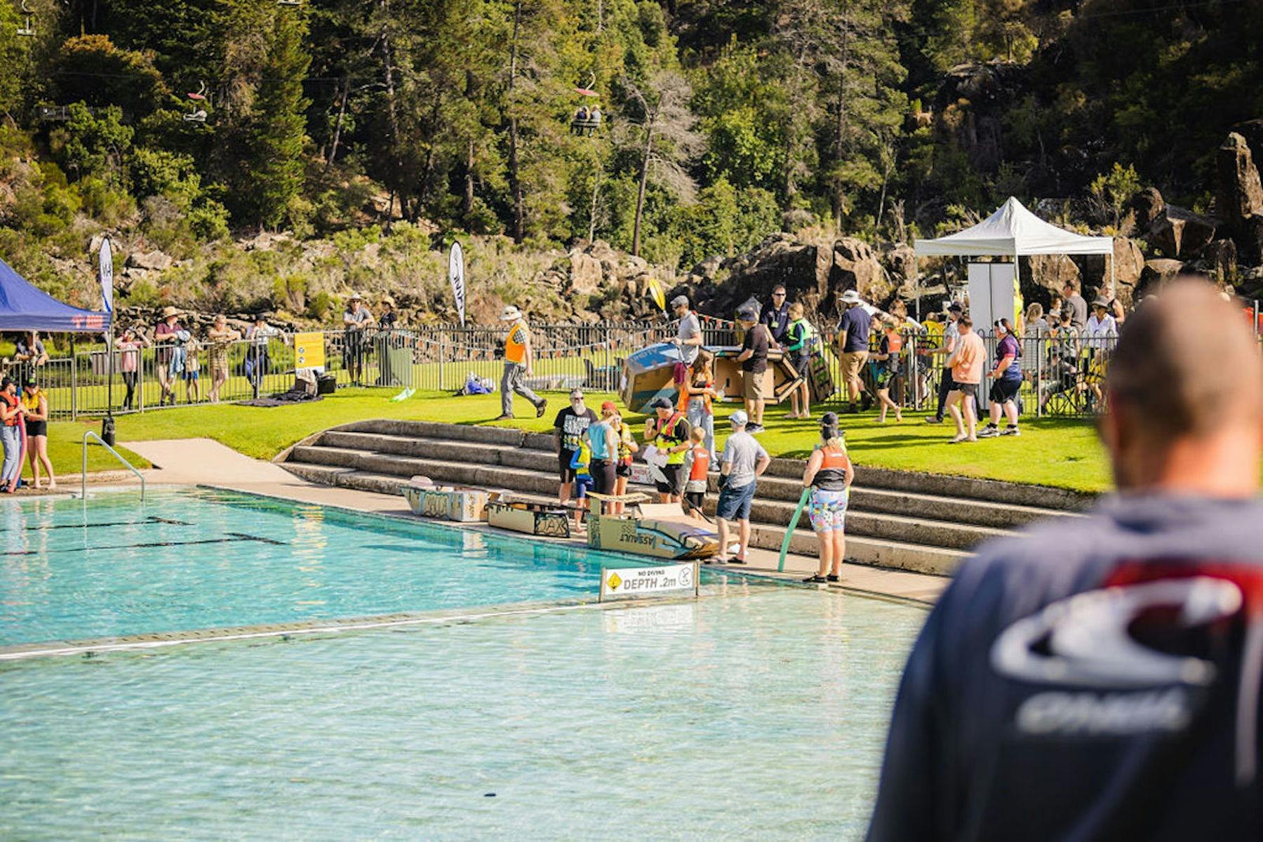 Soggy Bottom Boat Race and Cataract Gorge public free pool