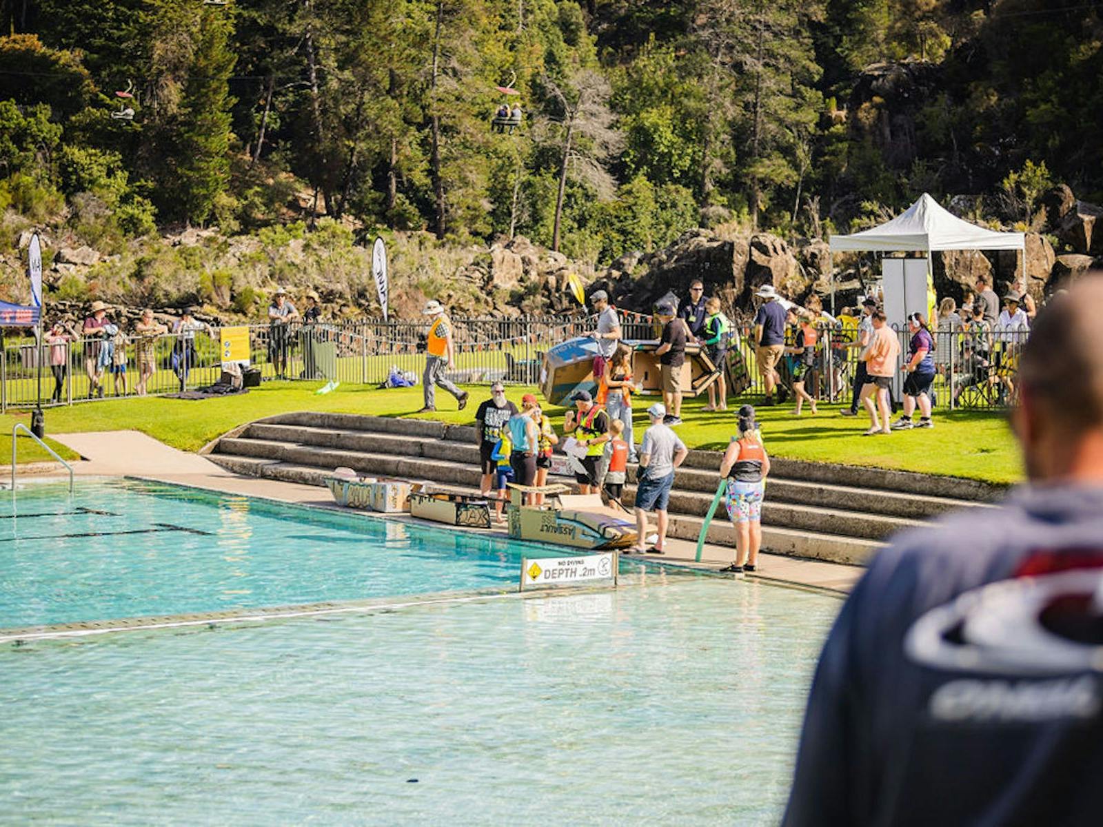 Soggy Bottom Boat Race and Cataract Gorge public free pool