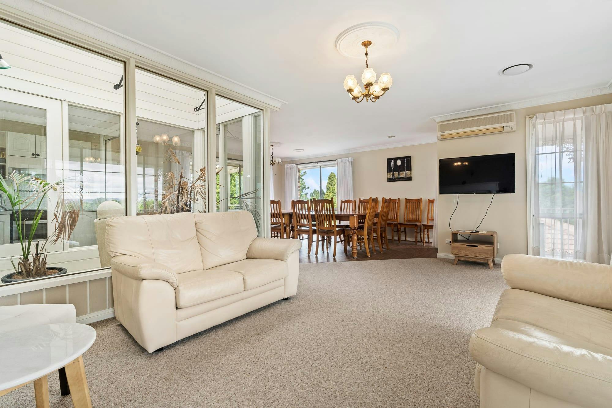 Lounge room with leather couches