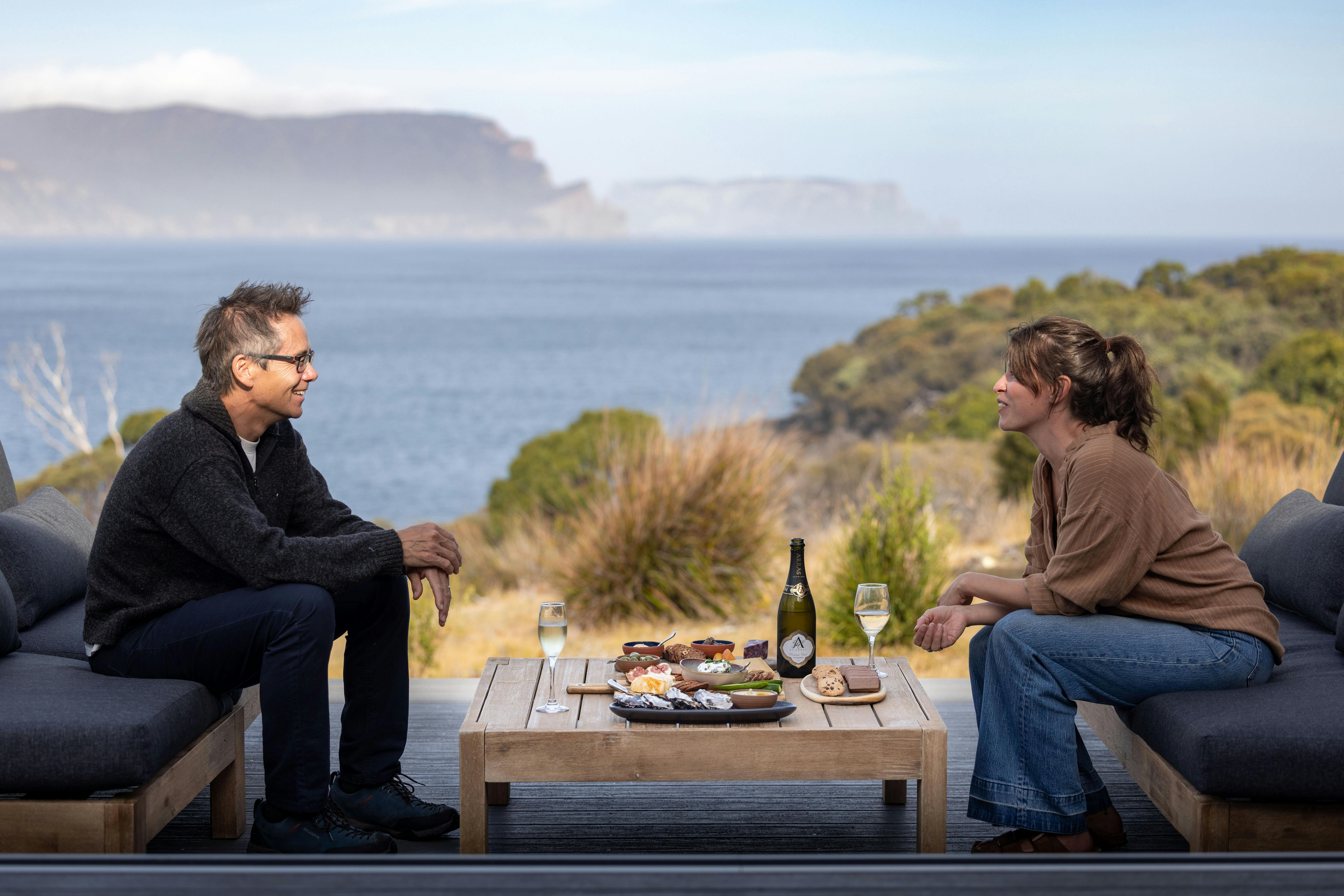 Views from the deck at Tasman Camp