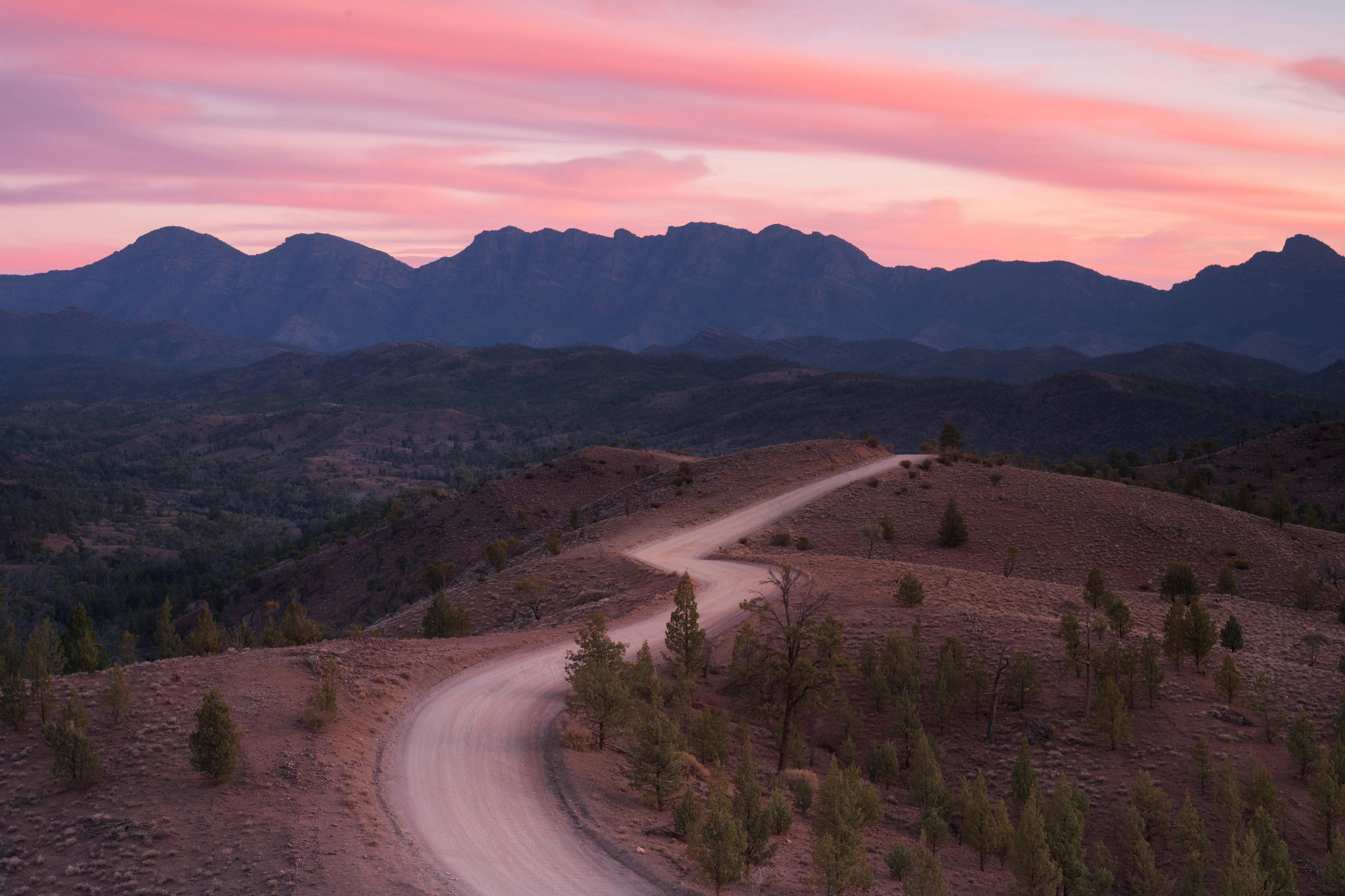 Flinders Ranges landscape at sunset