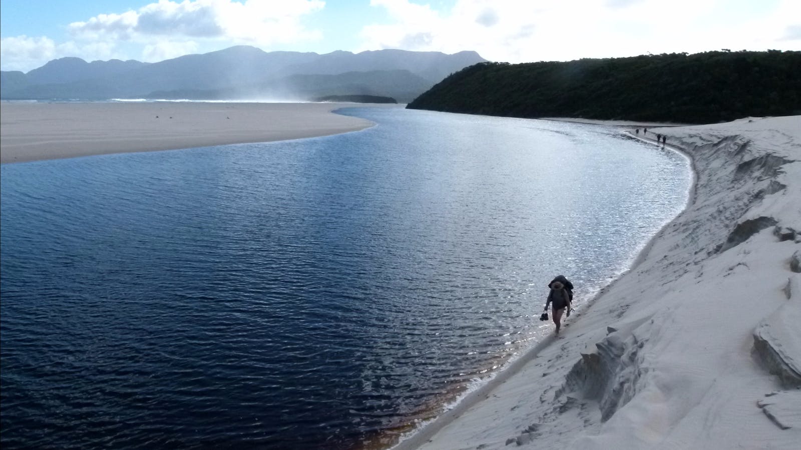 Remote, quiet stretch of beach on the South Coast Track