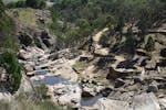 View of the Adelong Falls Gold Mill Ruins