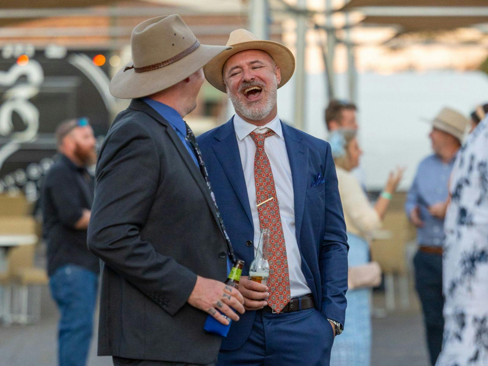 Patrons at Newcastle Racecourse