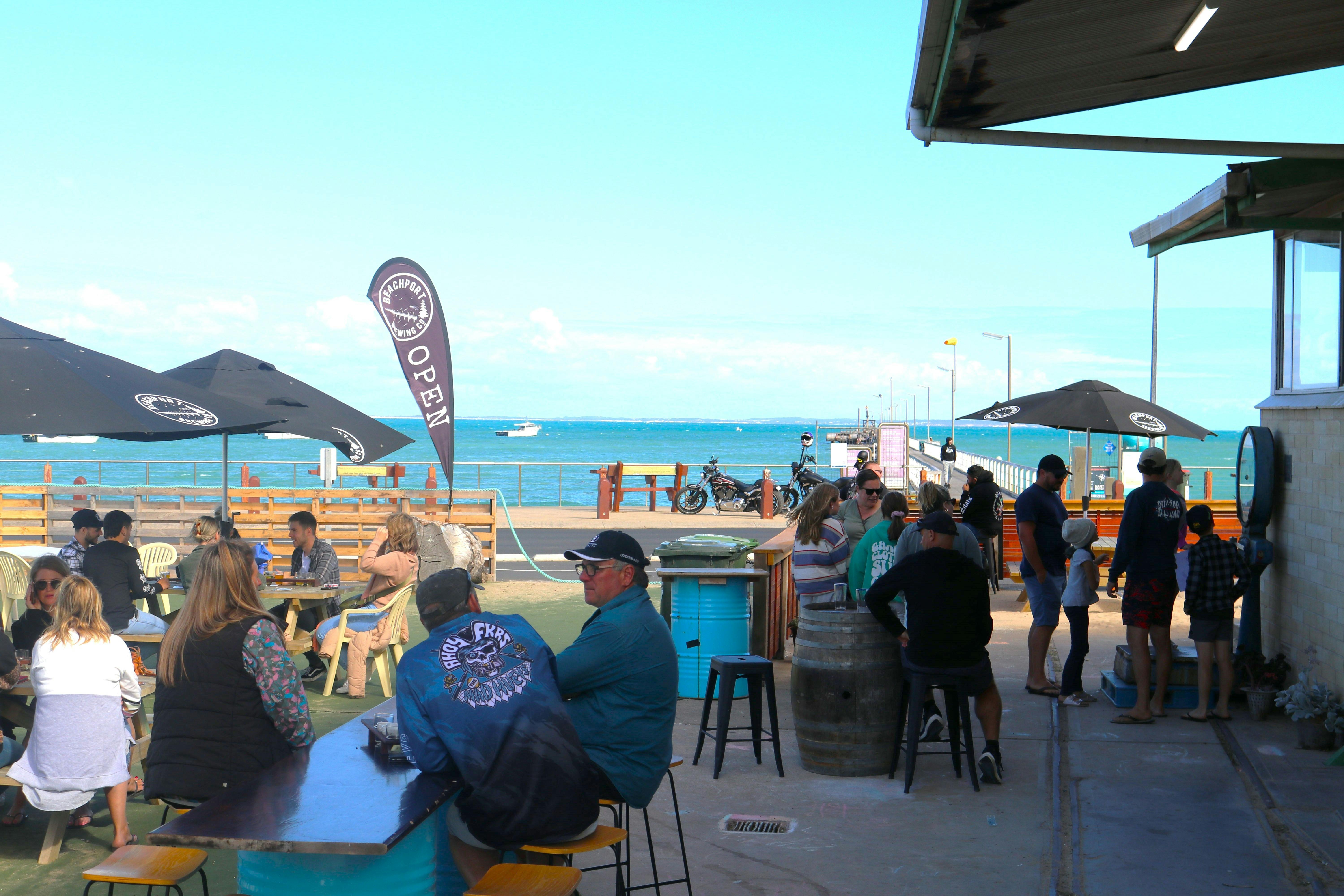 Beachport Brewing Co View and crowd