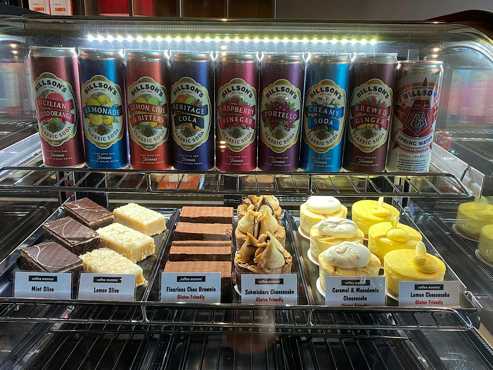 Bilson's sodas and cakes and slice