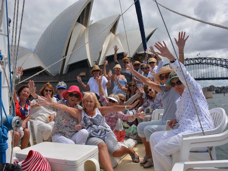 free photos in front of Sydney's Opera House included with every cruise aboard Sydney Sundancer