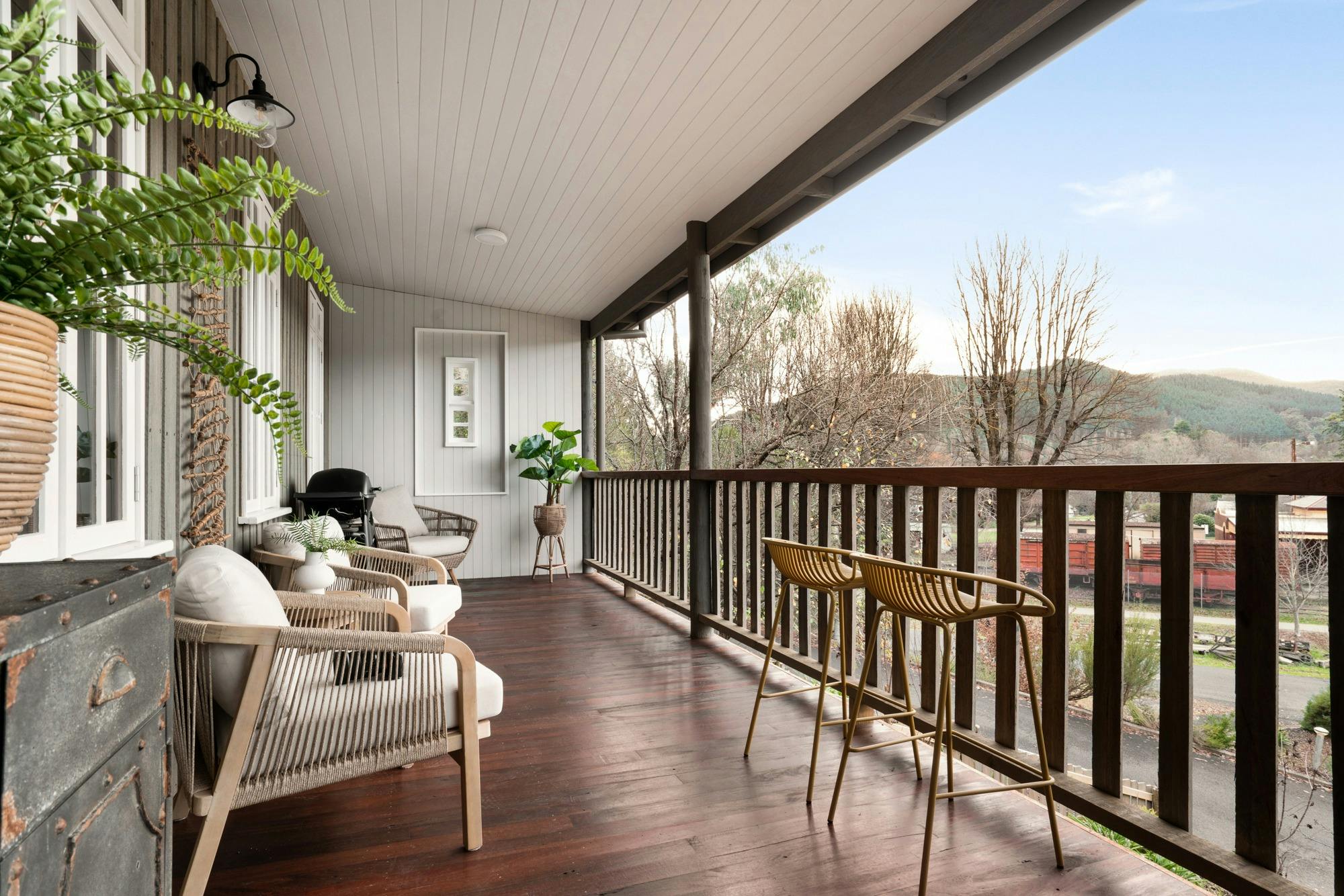 The wide balcony for taking in the stunning views