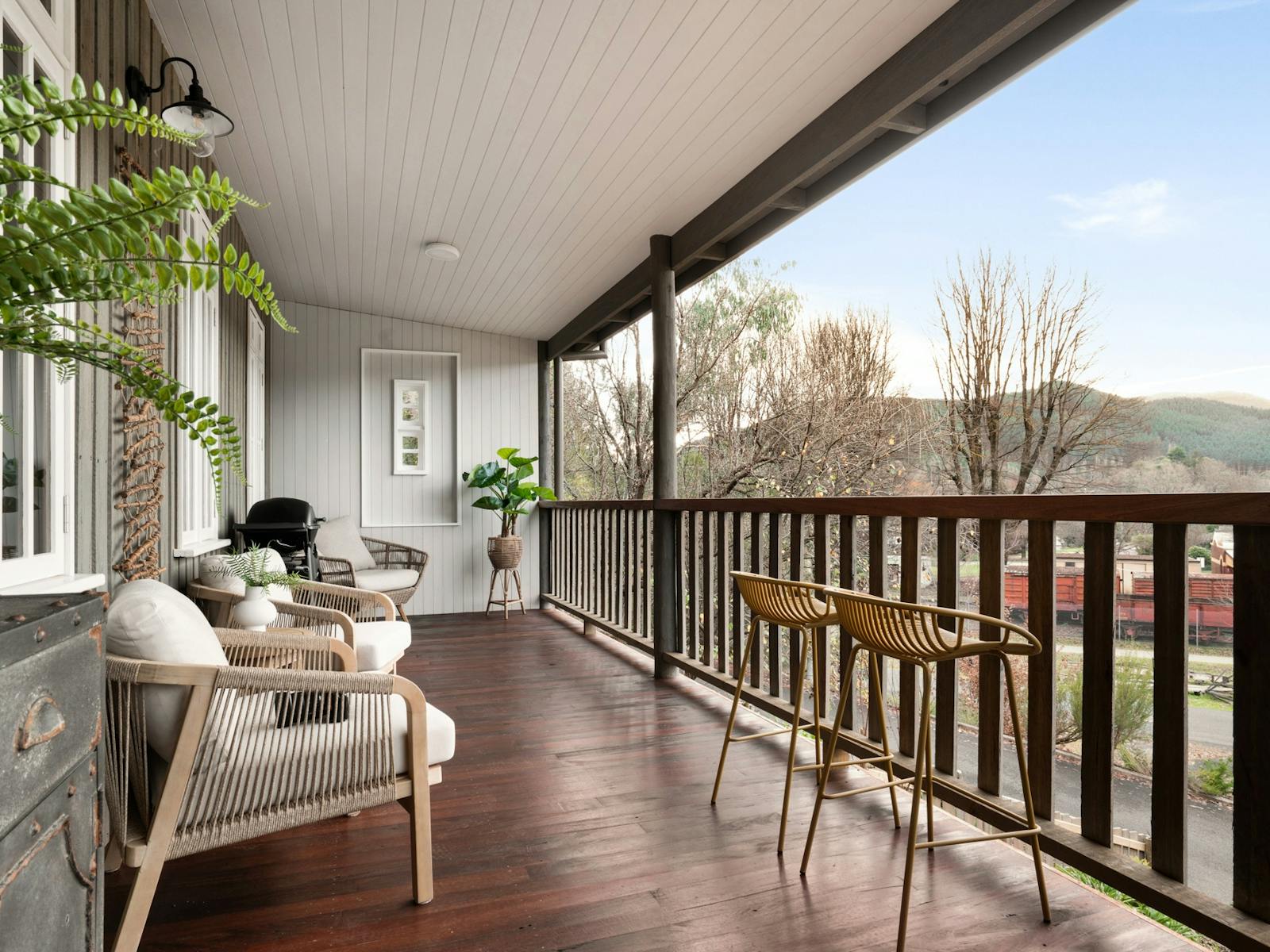 The wide balcony for taking in the stunning views