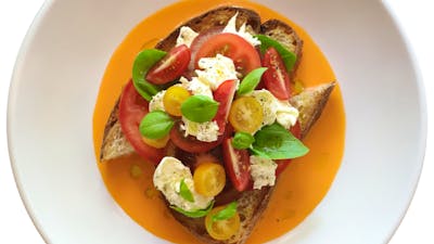Tomato & bocconcini toast